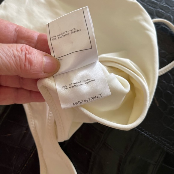 VINTAGE CHANEL WHITE LOGO SWIMSUIT💝HP - Picture 11 of 14